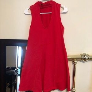 Red high neck Express Dress size M